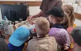 Wizyta przedszkolak&oacute;w do Nadleśnictwa w Dąbr&oacute;wce 3