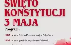 Plakat dotyczący informacji Święta Konstytucji 3 maja