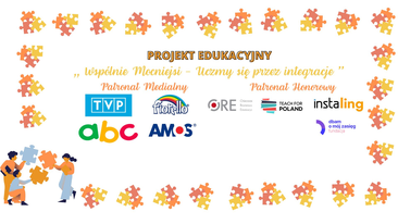 Plakat przedstawiający patron&oacute;w projektu edukacyjnego 