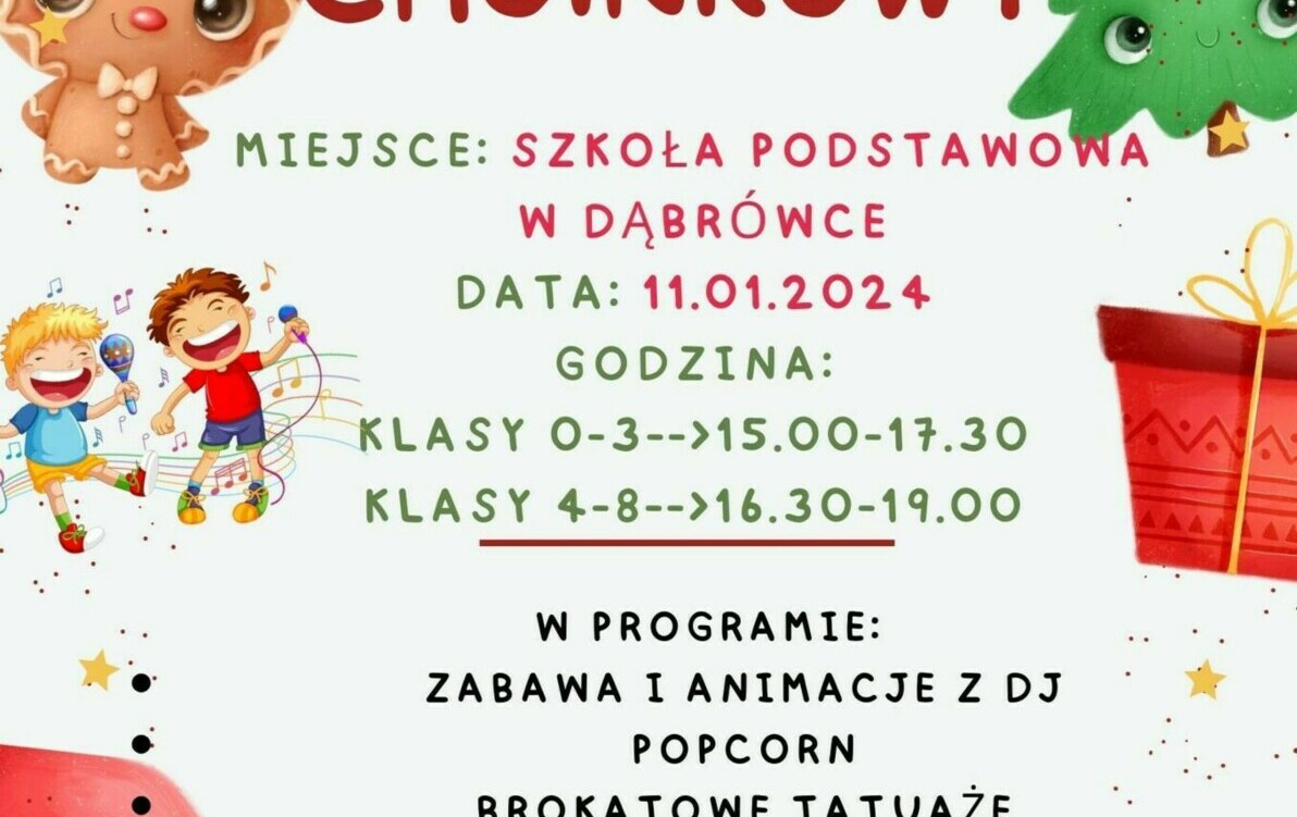 Zdjęcie do Zaproszenie na bal choinkowy!!!