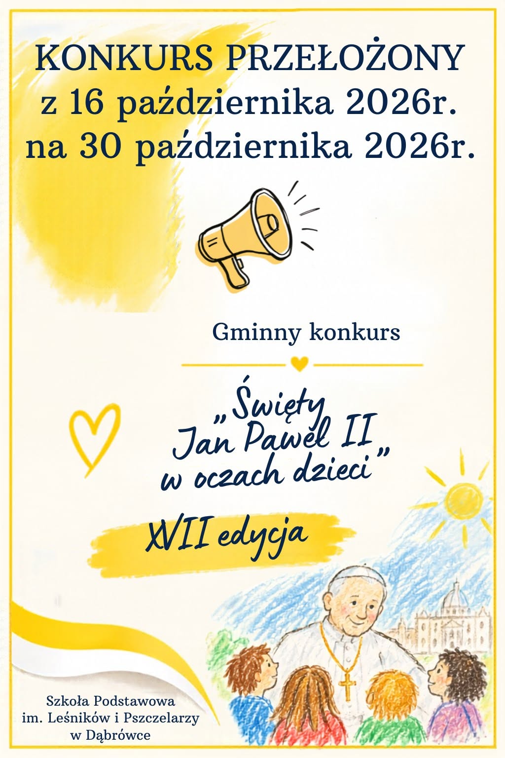 Zdjęcie do Uwaga zmiana terminu konkursu!