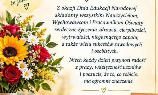Zdjęcie do Życzenia z okazji Dnia Edukacji Narodowej