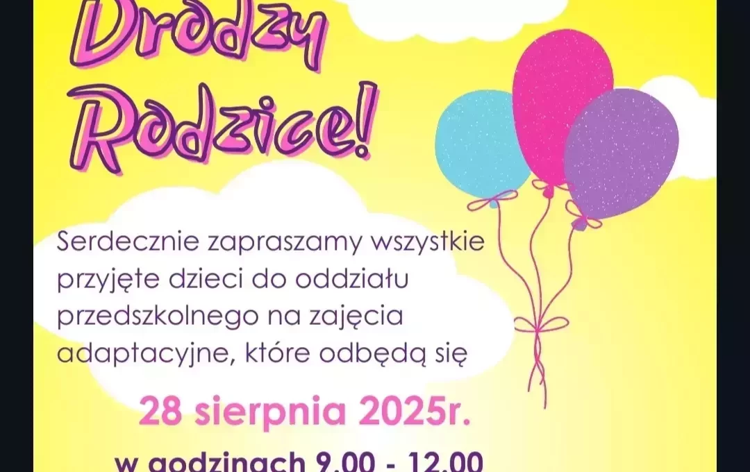 Zdjęcie do Zajęcia adaptacyjne w przedszkolu